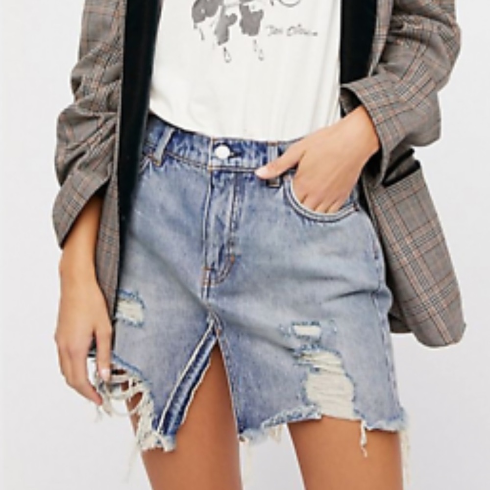 WE THE FREE DENIM SKIRT